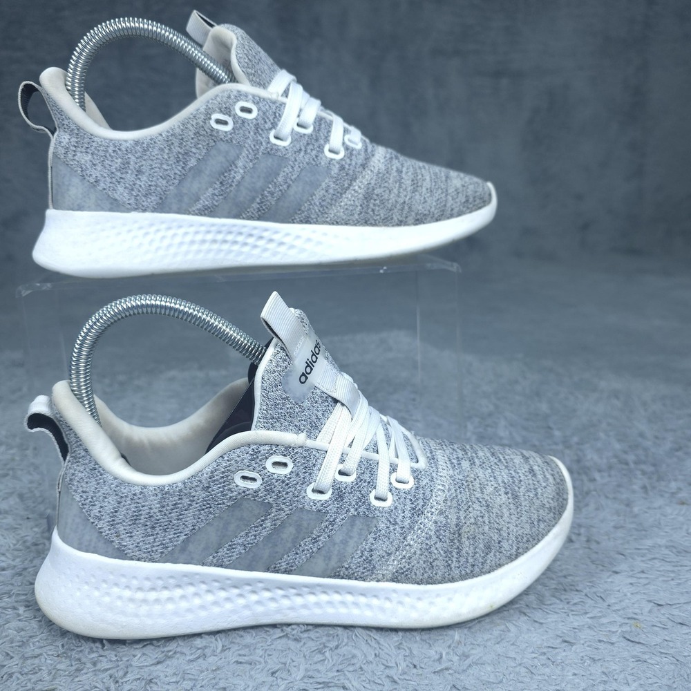 Adidas Shoes Womens Size 7 Gray Knit Lightweight Athletic Sneakers FY9232